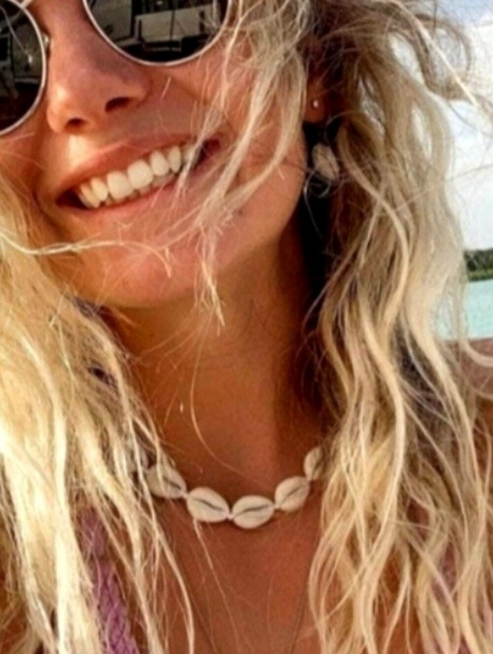 FP Necklace 14K Gold plated Chain Clasp Tropical Shell Puka Designer Jewelry